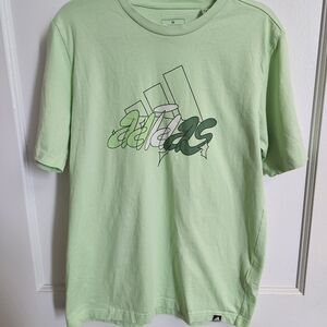 Adidas Light Green Logo Tee
